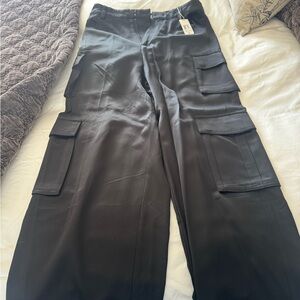 New Favorite Daughter black satin finish Utility Trousers